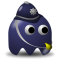Free Stock Photo: Illustration of an arcade styled policeman ghost