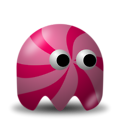 Free Stock Photo: Illustration of an arcade styled pink swirl ghost