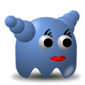 Free Stock Photo: Illustration of an arcade styled blue ghost