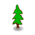 Free Stock Photo: Illustration of a small cartoon tree with a transparent background.