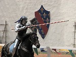 Free Stock Photo: Knight charging on a horse