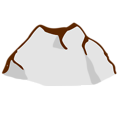 Free Stock Photo: Illustration of a small cartoon mountain