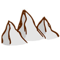 Free Stock Photo: Illustration of a small cartoon mountain