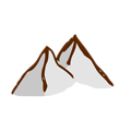 Free Stock Photo: Illustration of a small cartoon mountain