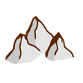 Free Stock Photo: Illustration of a small cartoon mountain