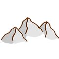 Free Stock Photo: Illustration of a small cartoon mountain