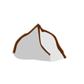Free Stock Photo: Illustration of a small cartoon mountain