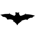 Free Stock Photo: Illustrated silhouette of a bat
