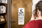 Free Stock Photo: A woman being given an eye exam