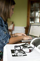 Free Stock Photo: A student on a laptop