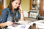 Free Stock Photo: A female student reading a book