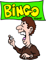 Free Stock Photo: Illustration of a man on bingo night