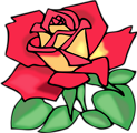 Free Stock Photo: Illustration of a red rose