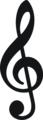 Free Stock Photo: Illustration of a treble clef