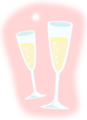 Free Stock Photo: Illustration of champagne glasses