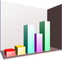 Free Stock Photo: Illustration of a 3D bar chart
