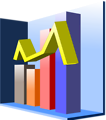 Free Stock Photo: Illustration of a 3D bar chart