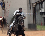 Free Stock Photo: Knight charging with a lance