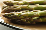 Free Stock Photo: A plate of freshly cooked asparagus
