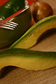 Free Stock Photo: Cut avocado slices and a fork