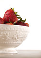 Free Stock Photo: A bowl of strawberries
