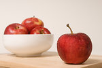 Free Stock Photo: A bowl of Rome Beauty apples