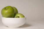 Free Stock Photo: A bowl of green Granny Smith apples