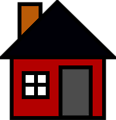 Free Stock Photo: Illustration of a red house