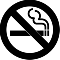 Free Stock Photo: Illustration of a black and white no smoking symbol