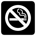 Free Stock Photo: Illustration of a black and white no smoking symbol