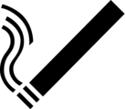 Free Stock Photo: Illustration of a black and white smoking symbol