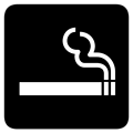 Free Stock Photo: Illustration of a black and white smoking symbol