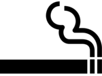 Free Stock Photo: Illustration of a black and white smoking symbol