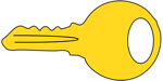Free Stock Photo: Illustration of a gold key