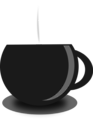 Free Stock Photo: Illustration of a hot cup of coffee