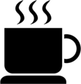 Free Stock Photo: Illustration of a hot cup of coffee