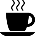 Free Stock Photo: Illustration of a hot cup of coffee