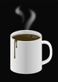 Free Stock Photo: Illustration of a hot cup of coffee