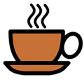 Free Stock Photo: Illustration of a hot cup of coffee