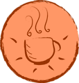Free Stock Photo: Illustration of a hot cup of coffee