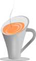 Free Stock Photo: Illustration of a hot cup of coffee