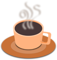 Free Stock Photo: Illustration of a hot cup of coffee