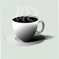Free Stock Photo: Illustration of a hot cup of coffee