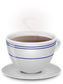 Free Stock Photo: Illustration of a hot cup of coffee with a transparent background.
