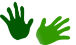 Free Stock Photo: Illustration of green hand prints
