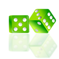 Free Stock Photo: Illustration of a pair of green dice