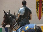 Free Stock Photo: Back of knight on a horse