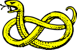 Free Stock Photo: Illustration of a yellow snake