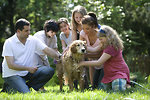 Free Stock Photo: A family giving a dog a bath