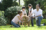 Free Stock Photo: A family giving a dog a bath
